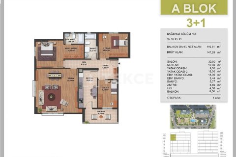 3+1 Apartment en Istanbul, Turkey No. 15585 10