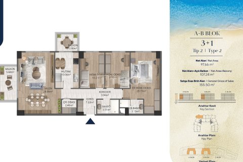 3+1 Apartment in Bueyuekcekmece, Turkey No. 66467 26