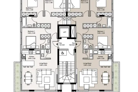 3 chambres Appartement à Limassol, Cyprus No. 40652 2