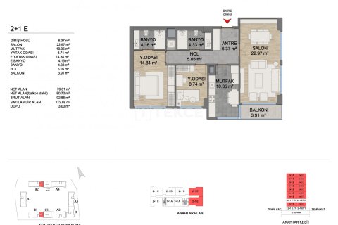 2+1 Apartment in Istanbul, Turkey No. 14208 8