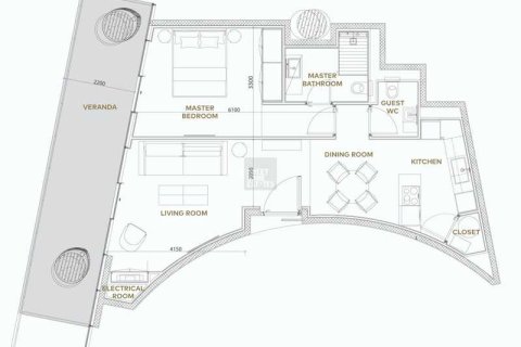 1 dormitorio Apartment en Ayia Napa, Cyprus No. 73405 2