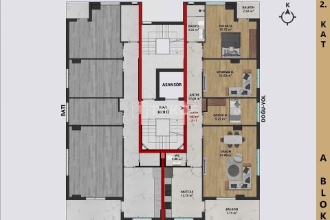 4+1 Penthouse à Antalya, Turkey No. 27938 12