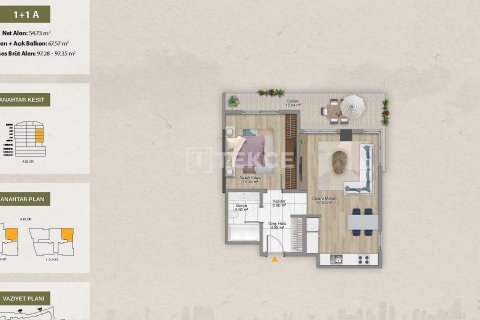 1+1 Apartment in Istanbul, Turkey No. 70531 7