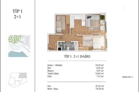 2+1 Apartment en Istanbul, Turkey No. 16866 3