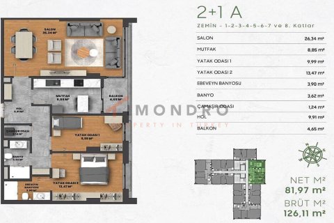 2+1 Apartment in Kâğıthane, Turkey No. 16768 30