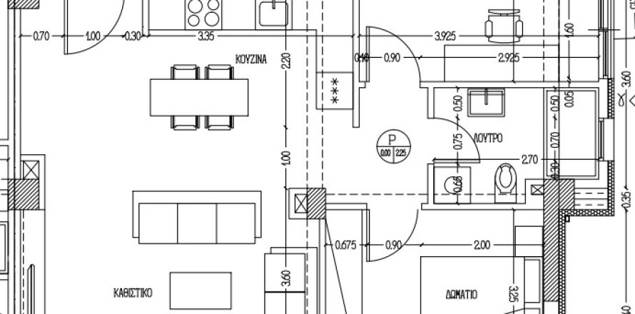 Квартира с 2 спальнями в Салоники, Греция №54722