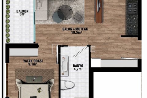 Квартира 4+1 в Аксу, Турция №22151 25