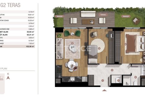 1+1 Apartment in Istanbul, Turkey No. 65051 23