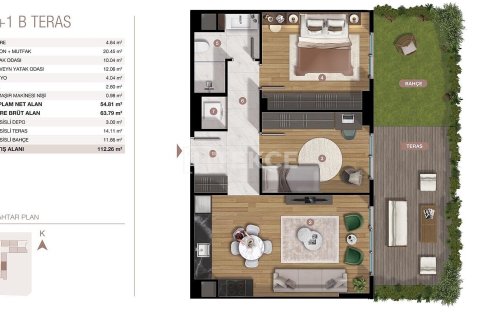 1+1 Apartment in Istanbul, Turkey No. 65051 20