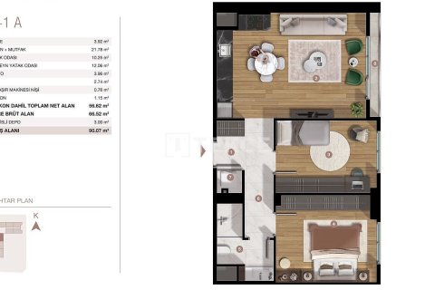 1+1 Apartment in Istanbul, Turkey No. 65051 18