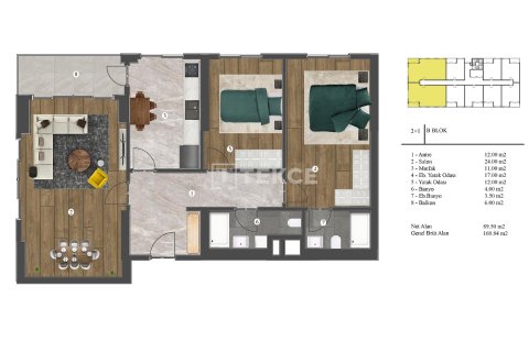 3+1 Apartment en Yalova, Turkey No. 61250 9