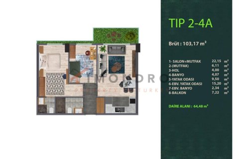 Apartamento tipo estudio Estudio en Kâğıthane, Turkey No. 17143 13