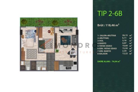 Apartamento tipo estudio Estudio en Kâğıthane, Turkey No. 17143 9