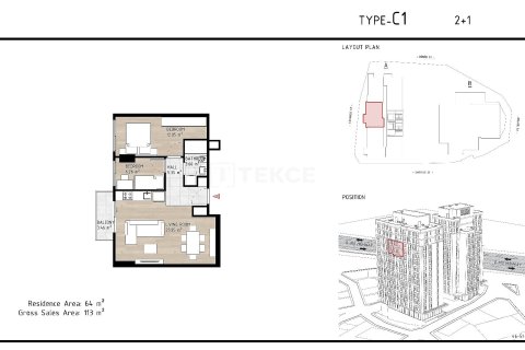 2+1 Apartment in Istanbul, Turkey No. 61909 22