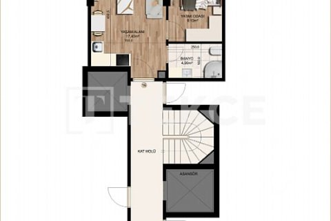 1+1 Apartment in Istanbul, Turkey No. 22166 5