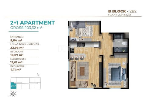 1+1 Apartment en Istanbul, Turkey No. 11258 19