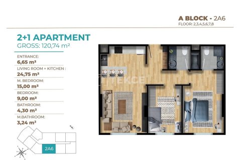 1+1 Apartment en Istanbul, Turkey No. 11258 20