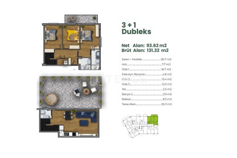 3+1 Apartment in Urla, Turkey No. 17634 10