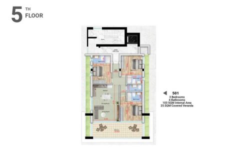 3 dormitorios Penthouse en Larnaca, Cyprus No. 43630 8