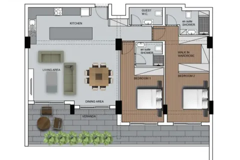 3 dormitorios Apartment en Germasogeia, Cyprus No. 41119 6