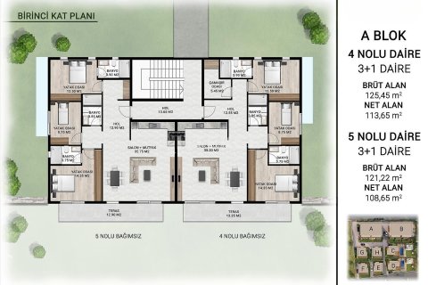 Квартира 4+1 в Бодрум, Турция №92404 2
