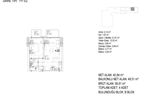 Квартира 1+1 в Стамбул, Турция №14440 2