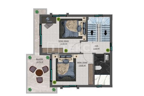 Вилла 3+1 в Аланья, Турция №92192 17