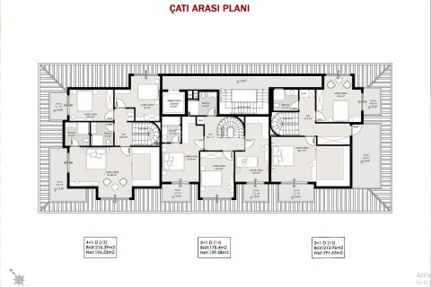 3+1 Penthouse à Alanya, Turkey No. 20766 16