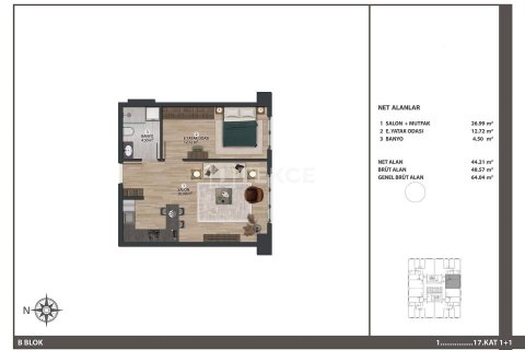 3+1 Appartement à Istanbul, Turkey No. 11394 21