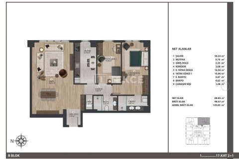 3+1 Apartment en Istanbul, Turkey No. 11394 20