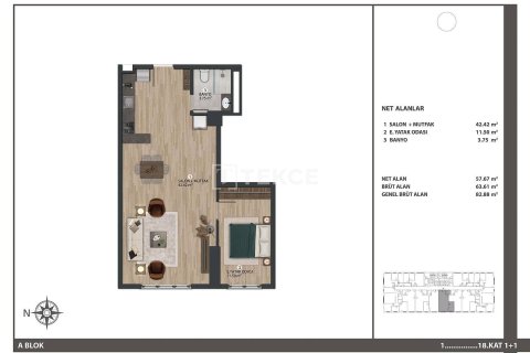 3+1 Apartment en Istanbul, Turkey No. 11394 17