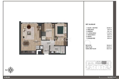 3+1 Appartement à Istanbul, Turkey No. 11394 14