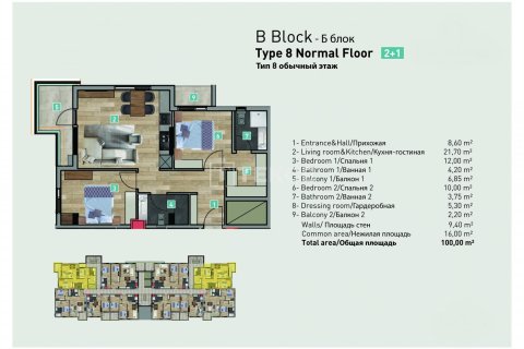 Квартира 2+1 в Анталья, Турция №11710 22