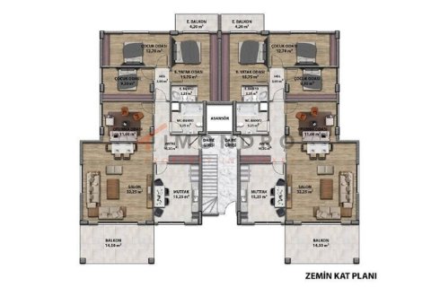 4+1 Apartment in Dosemealti, Turkey No. 17122 4