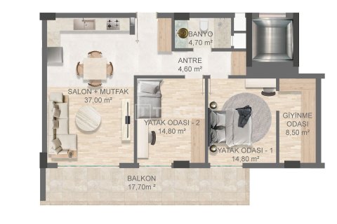 2+1 Apartment in Aksu, Turkey No. 22090 10