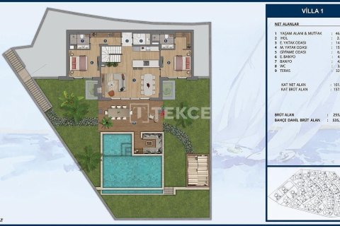 4+1 Villa à Bodrum, Turkey No. 17684 22