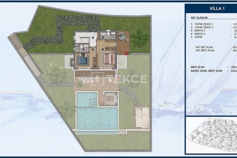 4+1 Villa en Bodrum, Turkey No. 17684 24