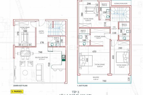 Вилла 3+1 в Аланья, Турция №11592 17