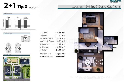 2+1 Apartment en Istanbul, Turkey No. 17611 3