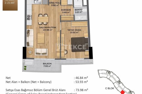 3+1 Appartement à Bueyuekcekmece, Turkey No. 11187 14