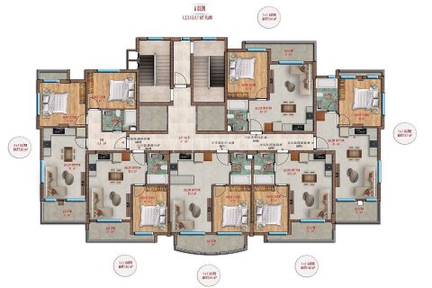 3+1 Penthouse à Alanya, Turkey No. 11515 16