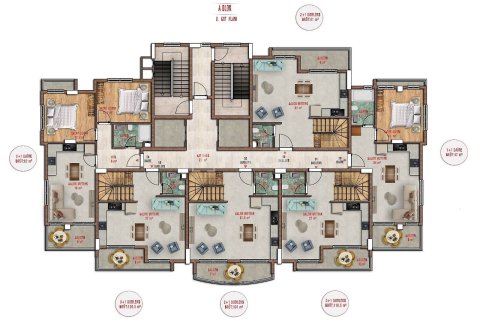 3+1 Penthouse à Alanya, Turkey No. 11515 18